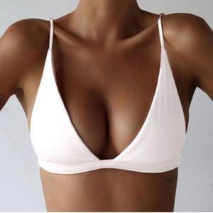 white triangle bikini